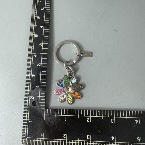 COACH Multicolor Flower Keychain - Picture 1 of 9